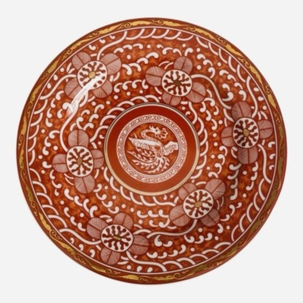 Georges Briard Imperial Brocade Akaki-Kinga Kutani Red Gold Plate 8" NWOT